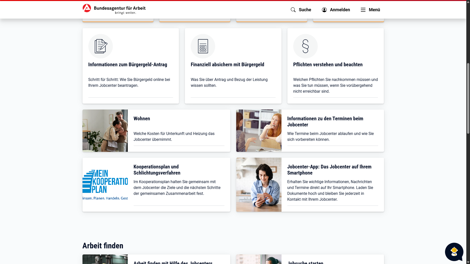 Original: 'Bürgergeld' information & other topics